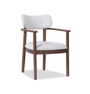 English Elm Indoor Beige Upholstered Dining Chairs Set of 2 Rubberwood Frame for Modern Kitchens Walnut N772P389535W