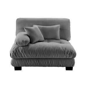 English Elm 27 Modular Left Arm Chenille Sofa Section with Solid Wood Frame for Living Room W714P253480