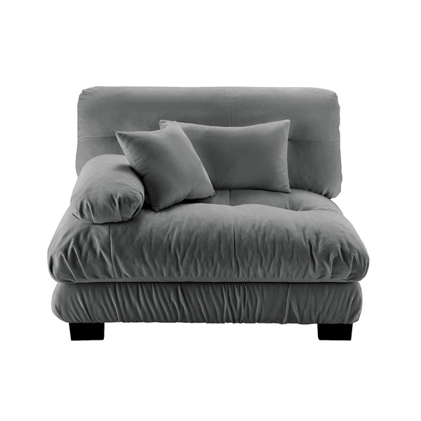 English Elm 27 Modular Left Arm Chenille Sofa Section with Solid Wood Frame for Living Room W714P253480