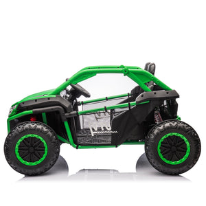 English Elm 24v Two Seater Kids Utv with Parental Remote Dual Motors Four Wheel Suspension Led Green W1578P198435