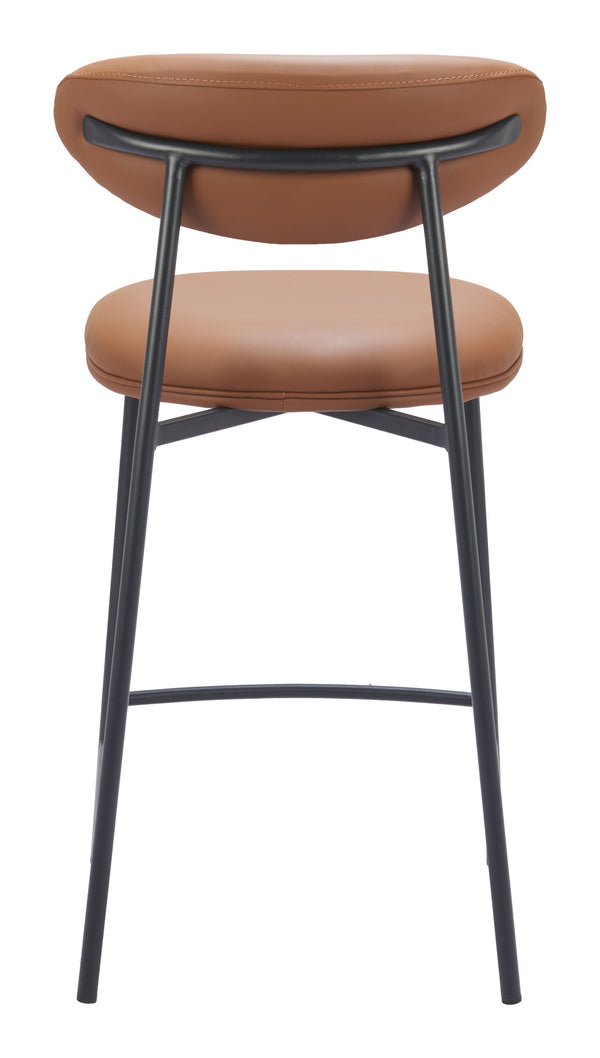 Rorun Counter Stool - Set of 2 Brown 110337 Zuo Modern