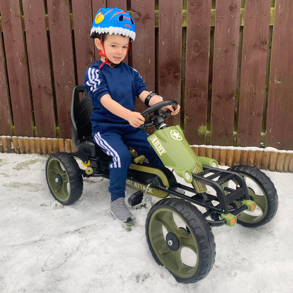 English Elm Aosom Kids Pedal Go Kart with Adjustable Seat Eva Wheels Forward Reverse Drive W2225P229396