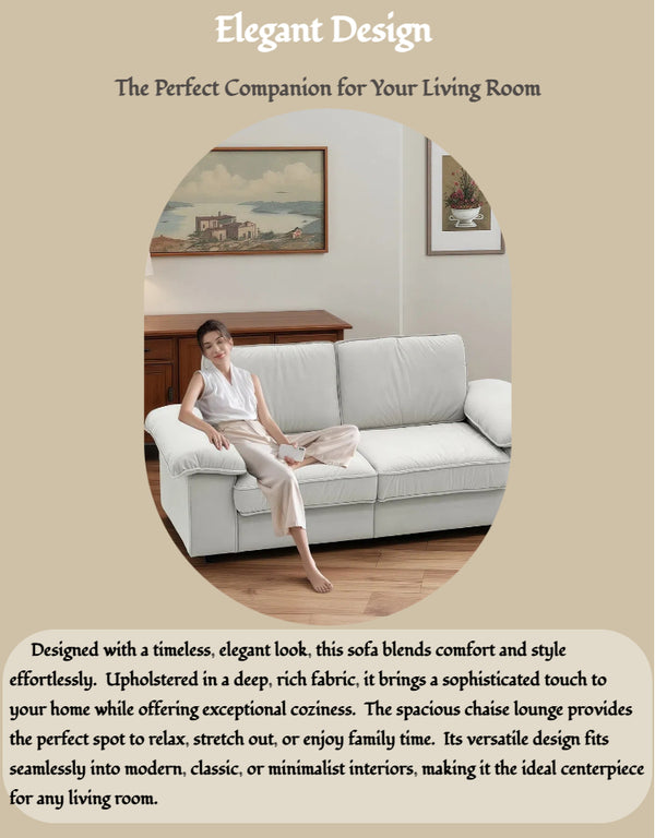 English Elm Fx-P20M-2S-Cw Cream White Storage Loveseat Sofa - Stylish Compact Couch With Hidden Storage For Small Spaces W576S00228