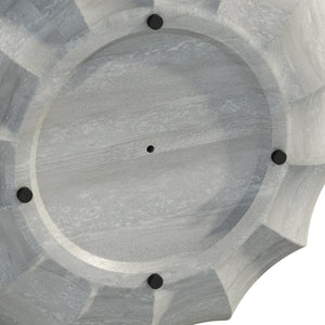 English Elm 35.43" Modern Waterproof Outdoor Indoor Coffee Table — Durable MgO Cement, 220lb Capacity, Stylish Patio Centerpiece marble,White W757P314428