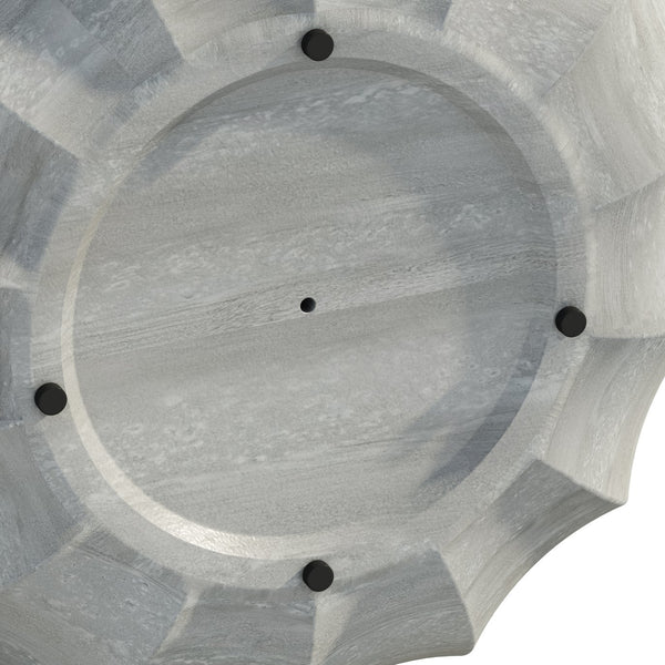 English Elm 35.43" Modern Waterproof Outdoor Indoor Coffee Table — Durable MgO Cement, 220lb Capacity, Stylish Patio Centerpiece marble,White W757P314428