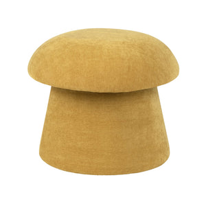 Crestview Collection Modern Mushroom-inspired Ottoman With Hidden Storage - Stylish Spice Yellow Accent For Any Room Yellow Solid Wood Evfzr3908spc