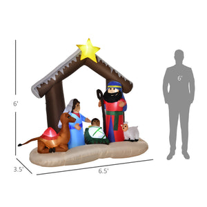 English Elm Inflatable Nativity Scene Six Foot Led Lit Outdoor Christmas Yard Decor Display T3971P414223