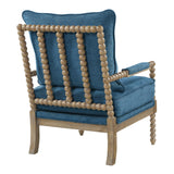 OSP Home Furnishings Fletcher Spindle Chair Navy