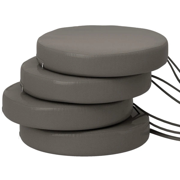 English Elm Soft Round Dining Chair Cushions Set of 4 with Washable Covers and Foam Padding T3971P443095