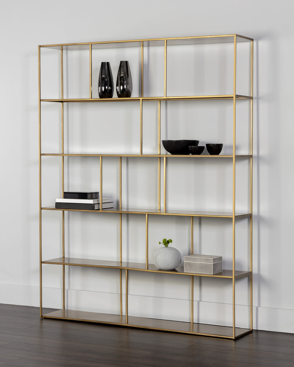 Sunpan Eiffel Bookcase - Stylish Iron Storage Solution for Living Spaces, Office, and Modern Decor Extra Large - 60W x 12D x 77H