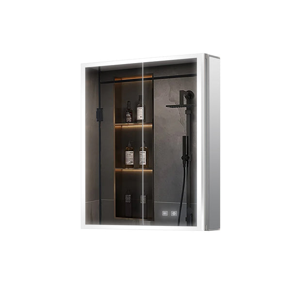 English Elm Mesa Frameless Led Medicine Cabinet with Defogger Aluminum Build for Modern Bathrooms B2731P478360