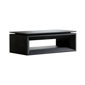 English Elm 43.3'' Wood Veneer Lift Top Coffee Table with Hidden Storage for Living Room Black W1435P453256