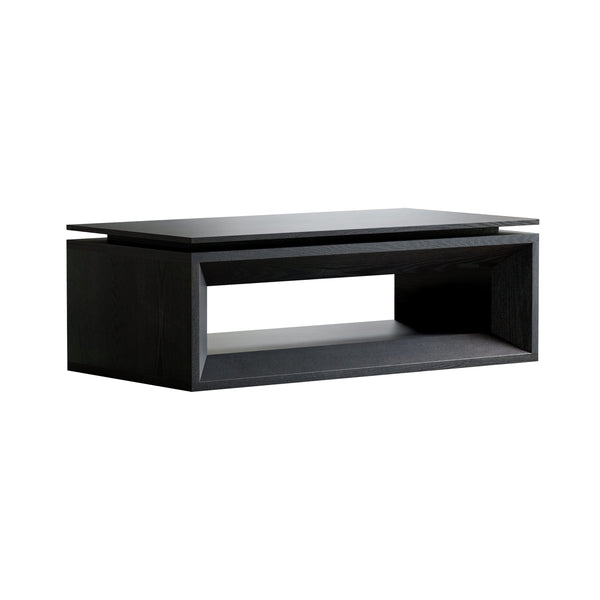 English Elm 43.3'' Wood Veneer Lift Top Coffee Table with Hidden Storage for Living Room Black W1435P453256