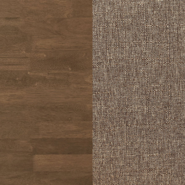 English Elm Whisten Walnut and Brown Dining Side Chair Set of 2 — Mid-Century European Style, Curved Back Comfort B062P299911