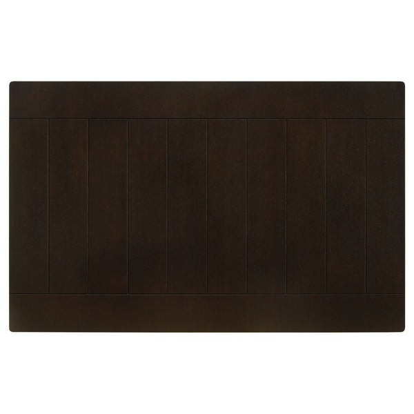 English Elm Cornish Cappuccino Casual Rectangle Dining Table — Solid Wood 66" Family Table in Dark Espresso Finish B062P350423