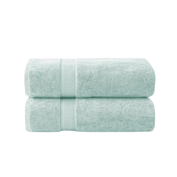 English Elm 2 34x68" Bath Sheets 2PK - Ultra-Soft 100% Cotton Absorbent Towels, Seafoam Luxury Spa Set B035P319791