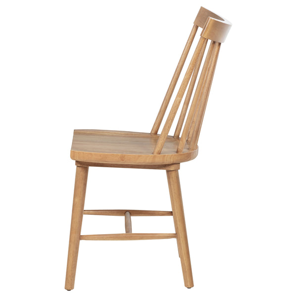 English Elm Carlos Windsor Spindle Back Rubberwood Dining Chairs Ergonomic Set of Two Natural B062P447841