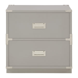 OSP Home Furnishings Wellington 2-Drawer Cabinet Grey