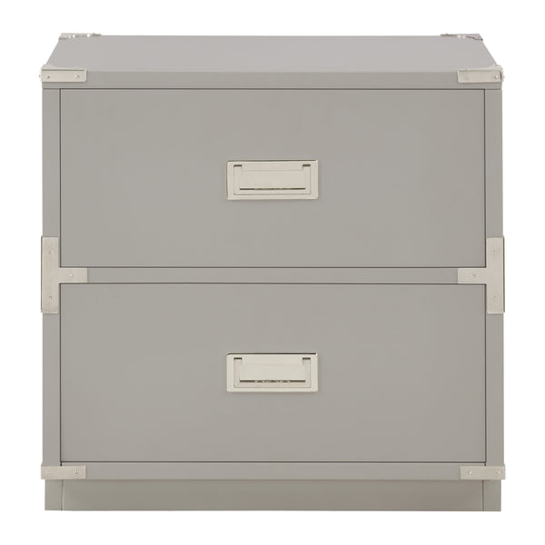 OSP Home Furnishings Wellington 2-Drawer Cabinet Grey