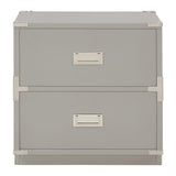 OSP Home Furnishings Wellington 2-Drawer Cabinet Grey