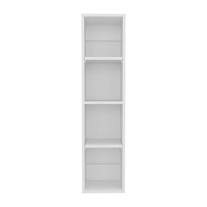 English Elm Tall Slim Wall Mounted Bathroom Organizer with Four Open Shelves for Compact Spaces B070P440886