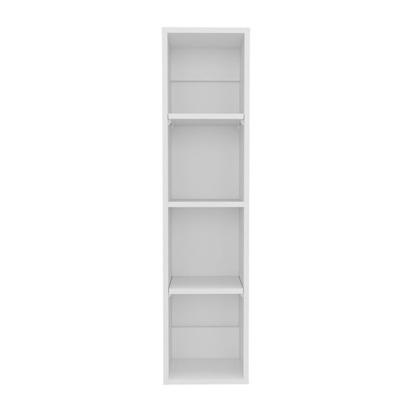 English Elm Tall Slim Wall Mounted Bathroom Organizer with Four Open Shelves for Compact Spaces B070P440886