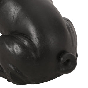 English Elm Christopher Knight Home® - DOG French Bulldog Garden Sculpture Cast Stone Outdoor Accent with Antique Wash, Durable Charm Black 70293.00BLK