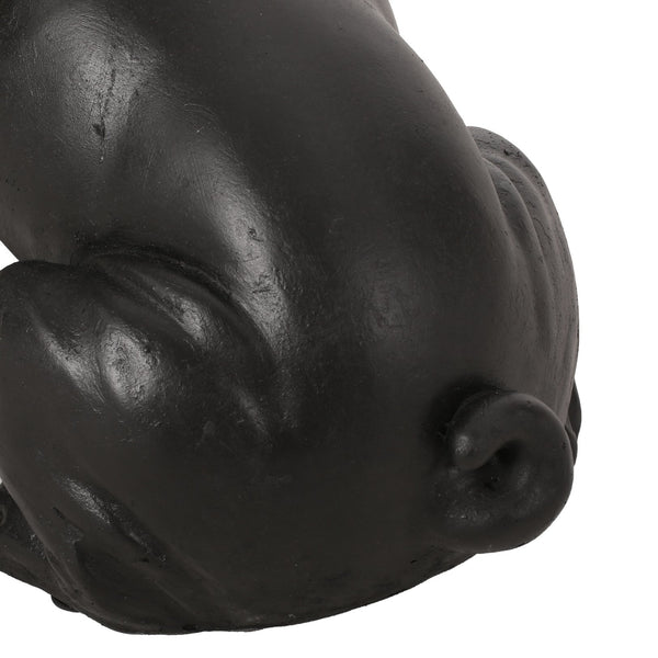 English Elm Christopher Knight Home® - DOG French Bulldog Garden Sculpture Cast Stone Outdoor Accent with Antique Wash, Durable Charm Black 70293.00BLK