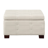 OSP Home Furnishings Detour Strap Ottoman Cream