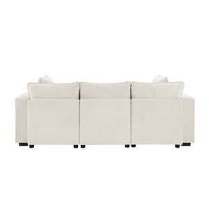 English Elm Swivel Barrel Accent Chair Chenille Tufted Round Club Seat for Living Room Lounge Beige N719S002300A