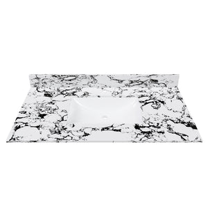 English Elm 43"X22" Bathroom Vanity Top With Undermount Sink & Backsplash In Panda White - Durable & Stylish! W509P362107