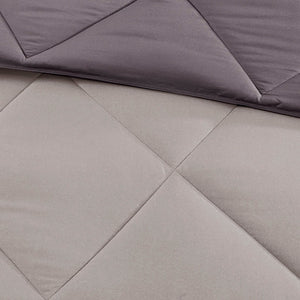 English Elm Twin/Twin ultra-soft Larkspur 3M Scotchgard Diamond Quilting Reversible Down Alternative Set, Stain-Resistant Protective Finish B03598991