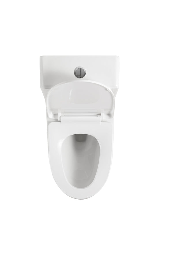 English Elm 1.1/1.6 Gpf Ceramic One Piece Toilet Skirted Comfort Height Dual Flush Soft Close B2724P246931