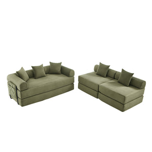 English Elm United We Win Corduroy Memory Foam Convertible Sofa Bed Six Position Guest Room Sleeper W1568P372056