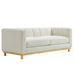 English Elm Modern Chenille Loveseat with Pocket Spring Support for Apartment Living Rooms N763S000070A