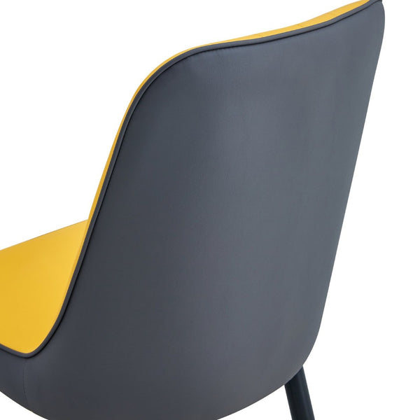 English Elm Table Set: Luxurious 71" Pandora Patterned Glass Dining Table With Golden Legs & 8 Chic Pu Chairs W1151S03245-GIGA