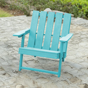 English Elm Shoreline Recycled Hdpe Folding Adirondack Chair Fully Assembled Modern Patio Seating Teal B2745P409681