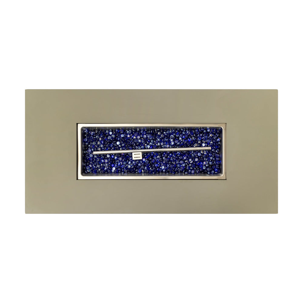 English Elm 48_inch Iron Fire Pit Table with Wood Grain Gray - Modern Outdoor Propane Table, Stainless Burner, Seats 5-6 W3131P277179