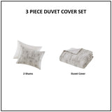 INK+IVY Cairo Artisan 3 Piece Cotton Jacquard Duvet Set II12-1333 Ivory