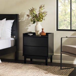 Lee Mid-Century Modern 2-Drawer Nightstand with Sleek Design and Spacious Storage for Every Space
