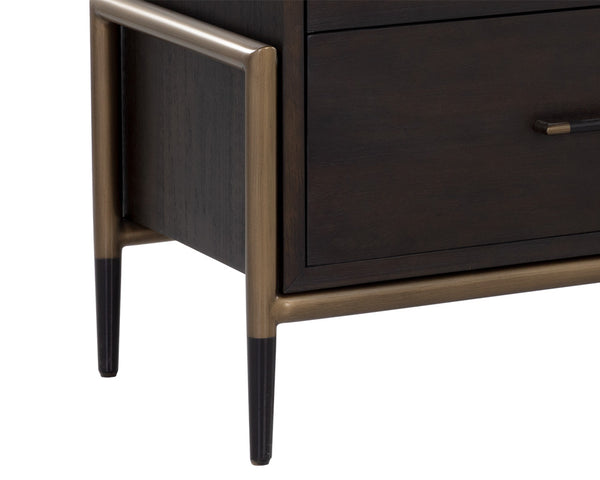 Sunpan Weldrick Dresser - Stylish Mid-Century Design with Soft Closing Drawers and Elegant Iron Handles Espresso