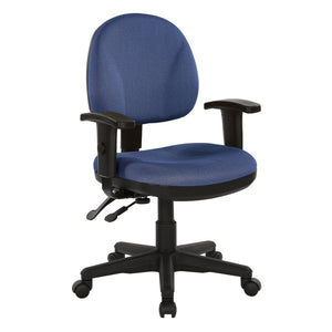 OSP Home Furnishings Sculptured Ergonomic Office Chair with Lumbar Support and Greenguard Certified Foam Padding 8180-296