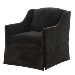 English Elm Luisa Swivel Accent Chair Skirted Tailored Silhouette for Formal Living Rooms Mink B050P451388