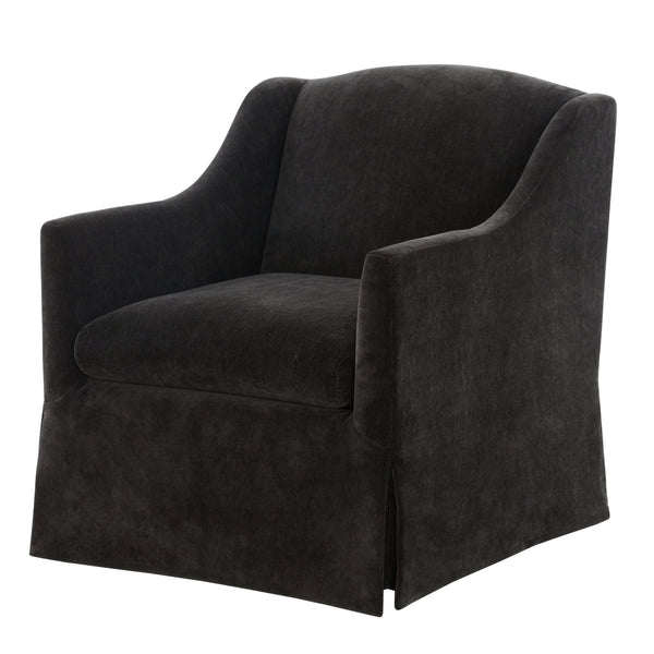 English Elm Luisa Swivel Accent Chair Skirted Tailored Silhouette for Formal Living Rooms Mink B050P451388