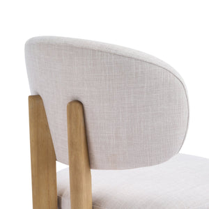 English Elm Christopher Knight Home® - Beige Scandinavian Dining Chairs Set Of 4 - Modern Upholstered, Natural Wood Frame, Comfort & Style N768P341563N_4