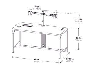 OSP Home Furnishings Reload Pro Battlestation Gaming Desk Black/Red