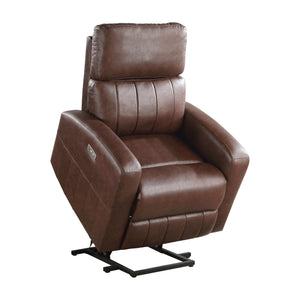 English Elm Power Lift Recliner Chair Faux Leather Upholstered Transitional Living Room Seat B011P262303