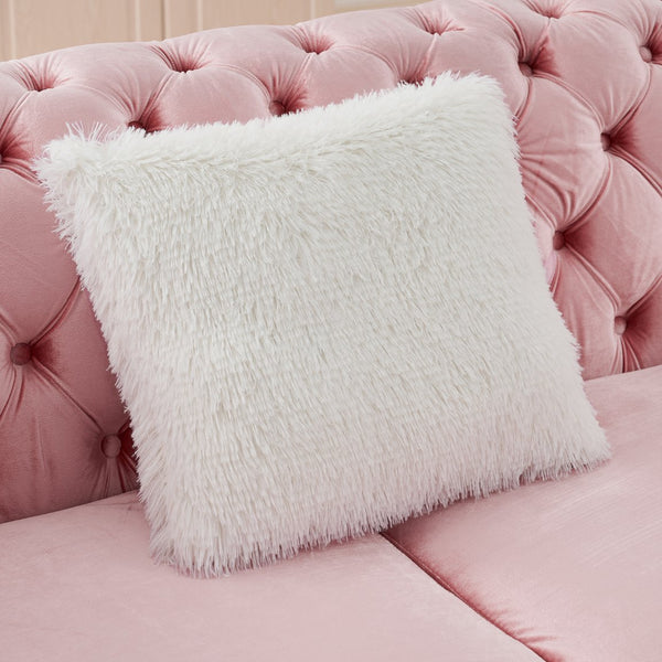 English Elm 106 Inch Velvet Tufted Chesterfield Sectional with Gold Steel Legs for Large Living Rooms Pink W1191S00129