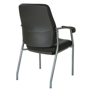 OSP Home Furnishings Padded Visitor Chair with Lumbar Support and Steel Frame for Office Reception Areas 83730T-30
