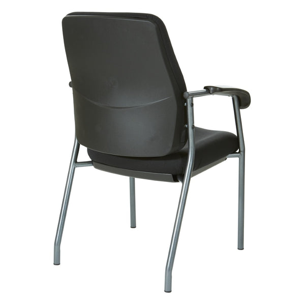 OSP Home Furnishings Padded Visitor Chair with Lumbar Support and Steel Frame for Office Reception Areas 83730T-30
